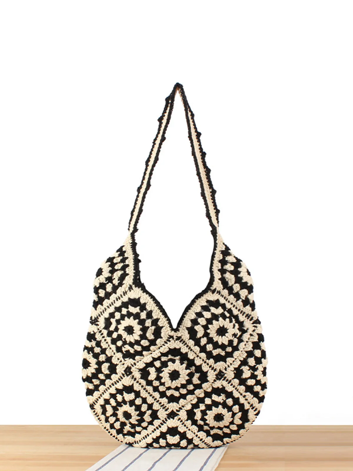 Boheme Knitting Hobo Bag sold by COMMENSE