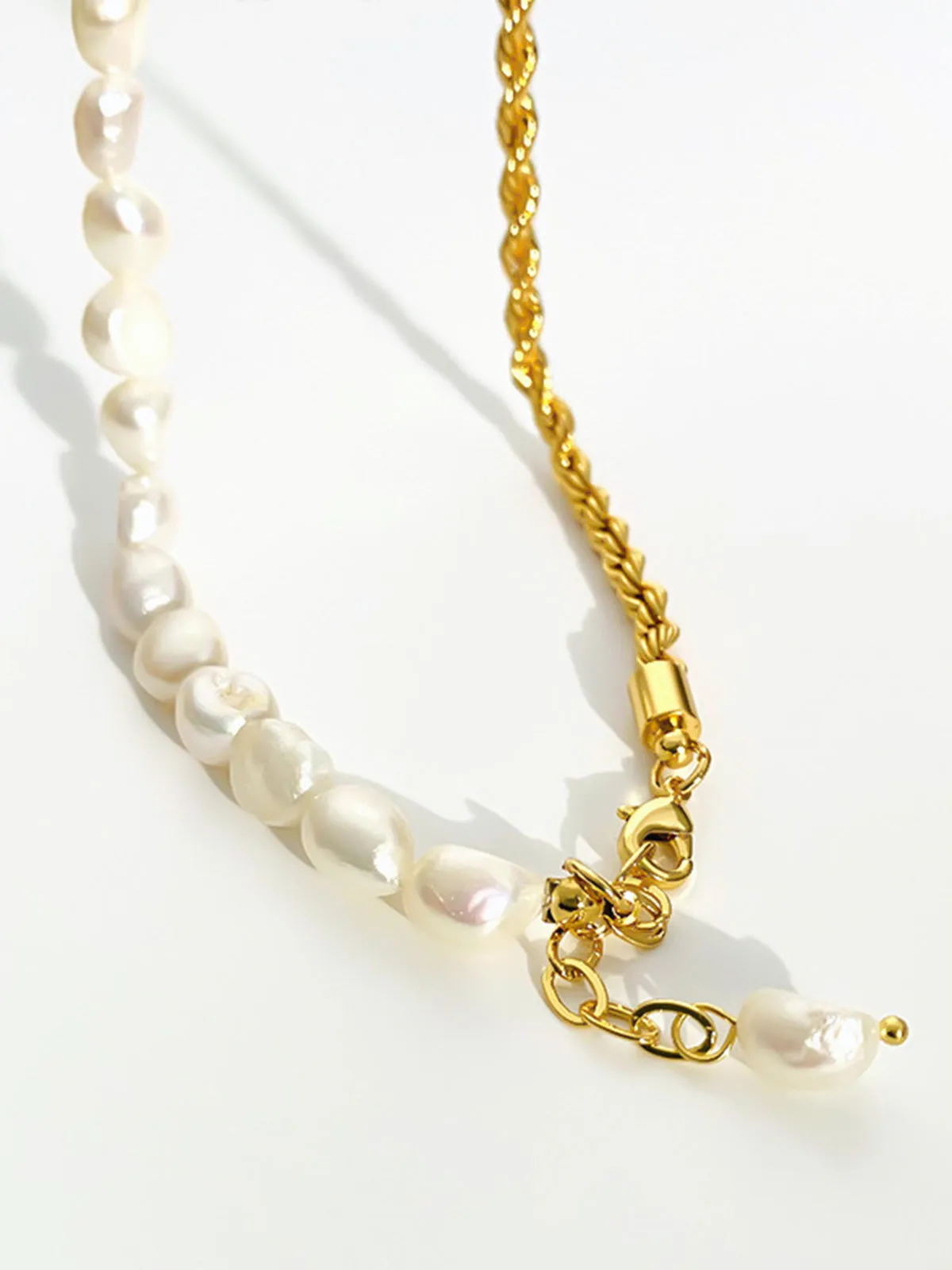 Twist Pearl Beaded Panel Necklace sold by COMMENSE