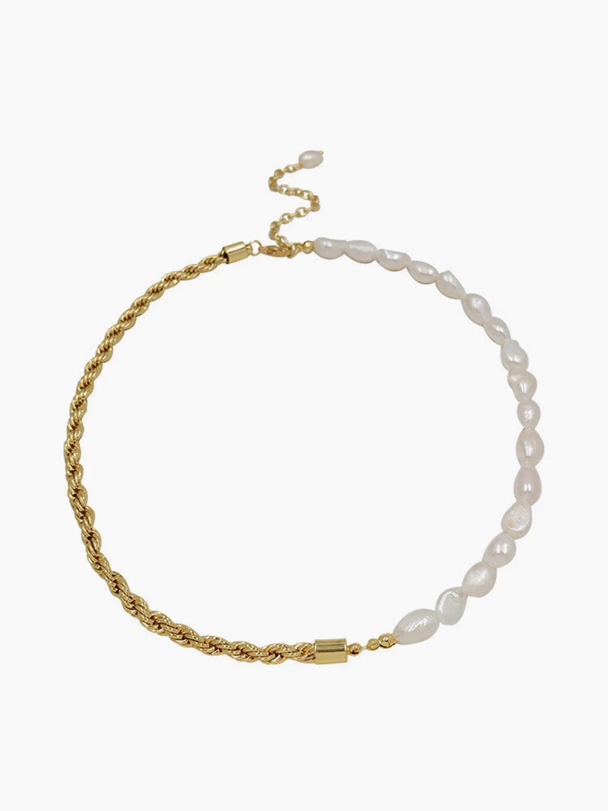 Twist Pearl Beaded Panel Necklace sold by COMMENSE product image thumbnail 3