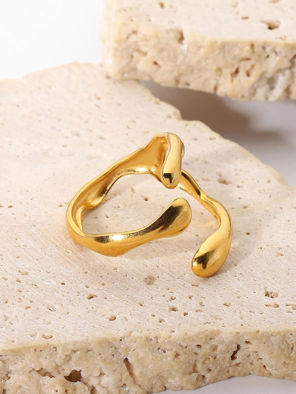 Irregular Wave Open Ring sold by COMMENSE product image thumbnail 2