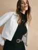 Plain Crop Lapel Jacket sold by COMMENSE