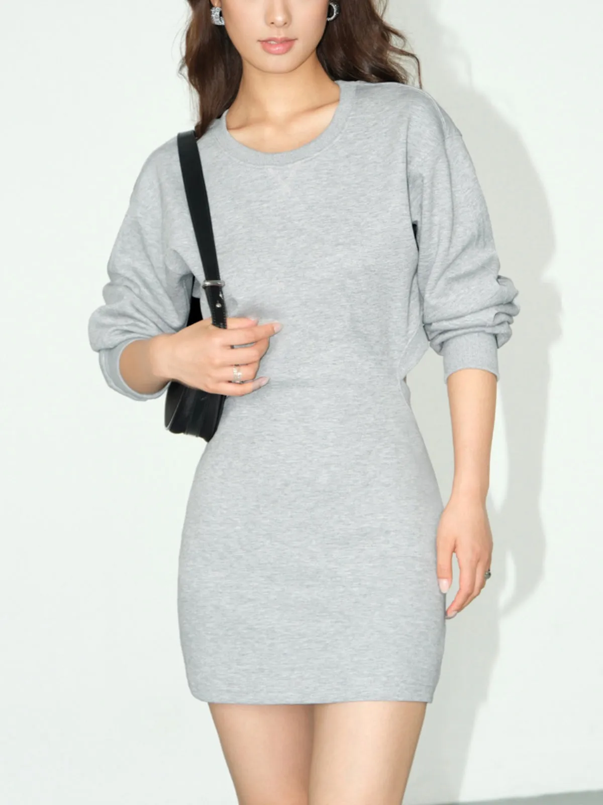 Cutout Backless Long Sleeve Dress sold by COMMENSE product image thumbnail 3