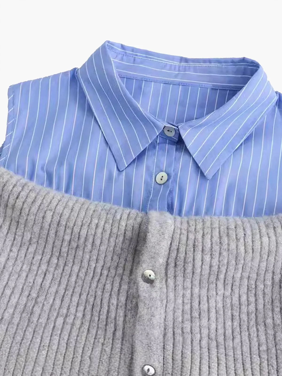 2 in 1 Button Lapel Knit Top sold by COMMENSE product image thumbnail 4