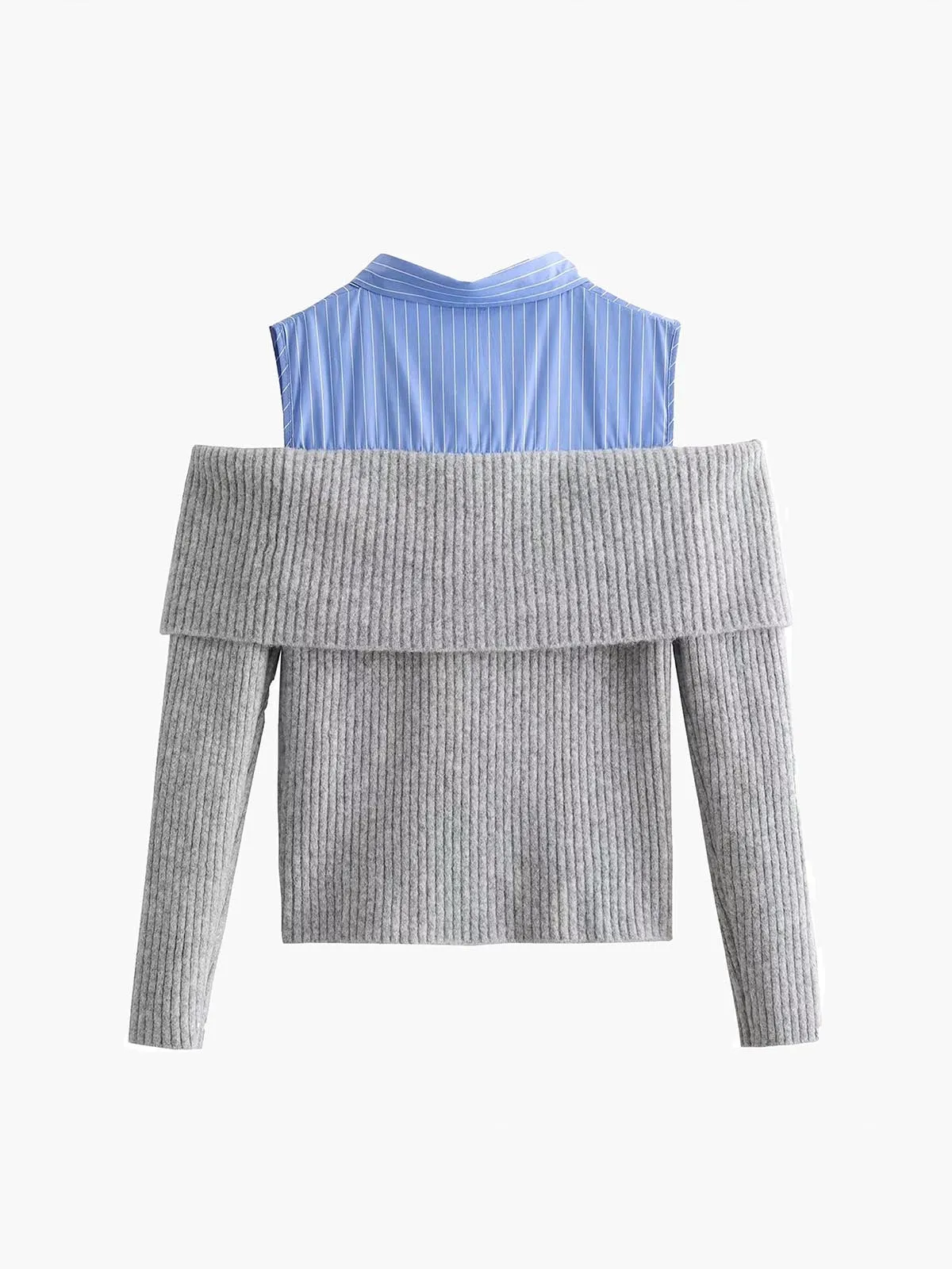 2 in 1 Button Lapel Knit Top sold by COMMENSE product image thumbnail 2