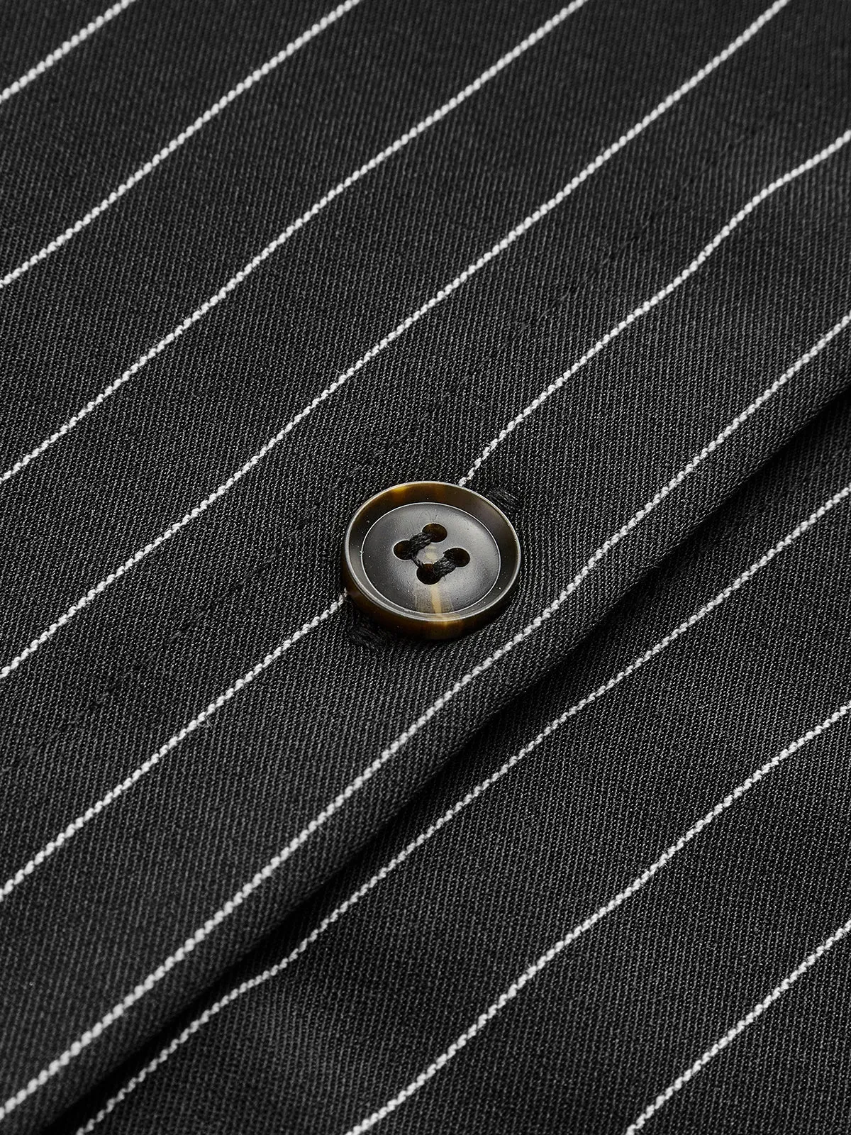 Pinstripe Crop Polo Shirt sold by COMMENSE product image thumbnail 3