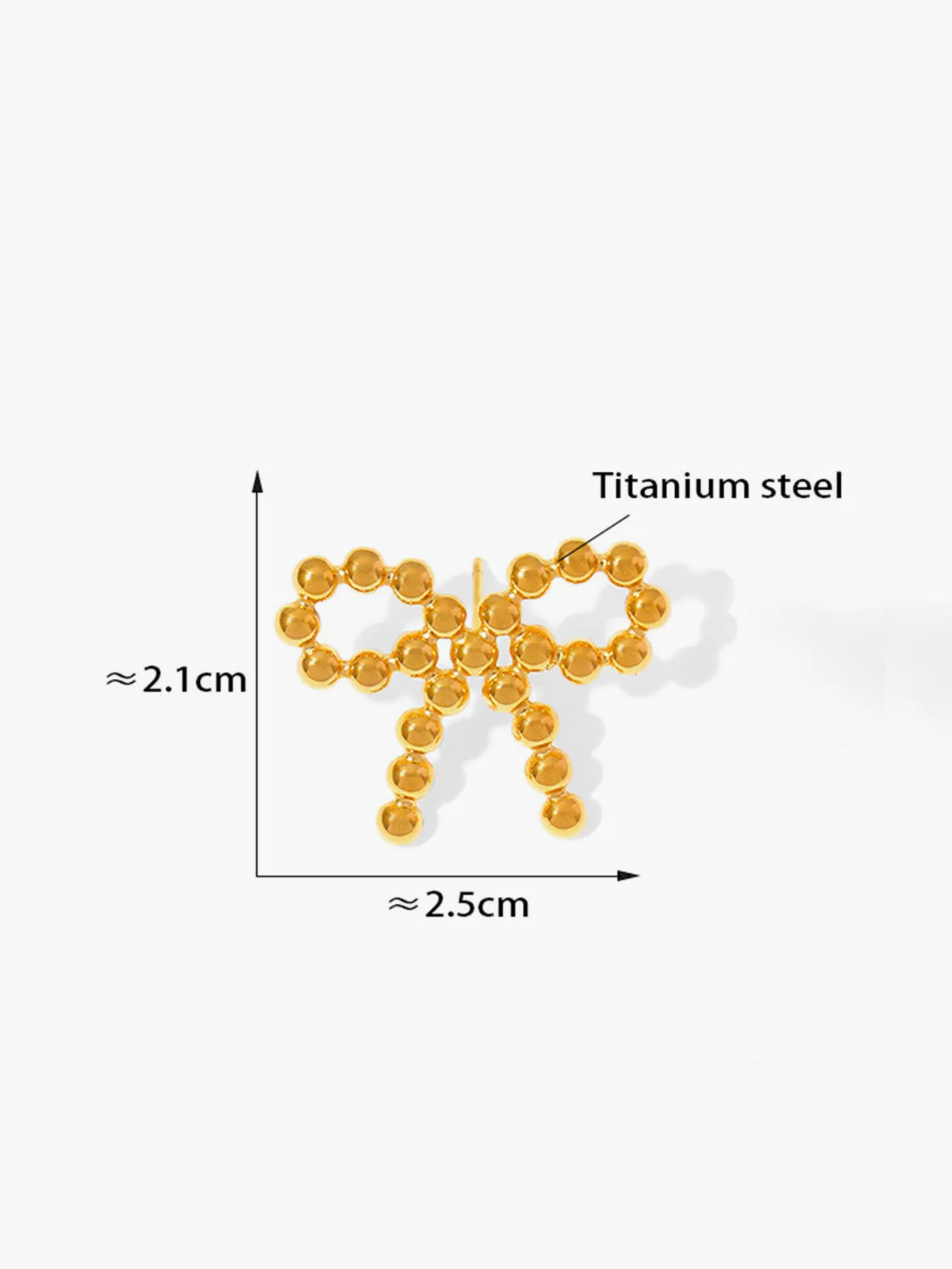 Beaded Bow Earrings sold by COMMENSE product image thumbnail 3