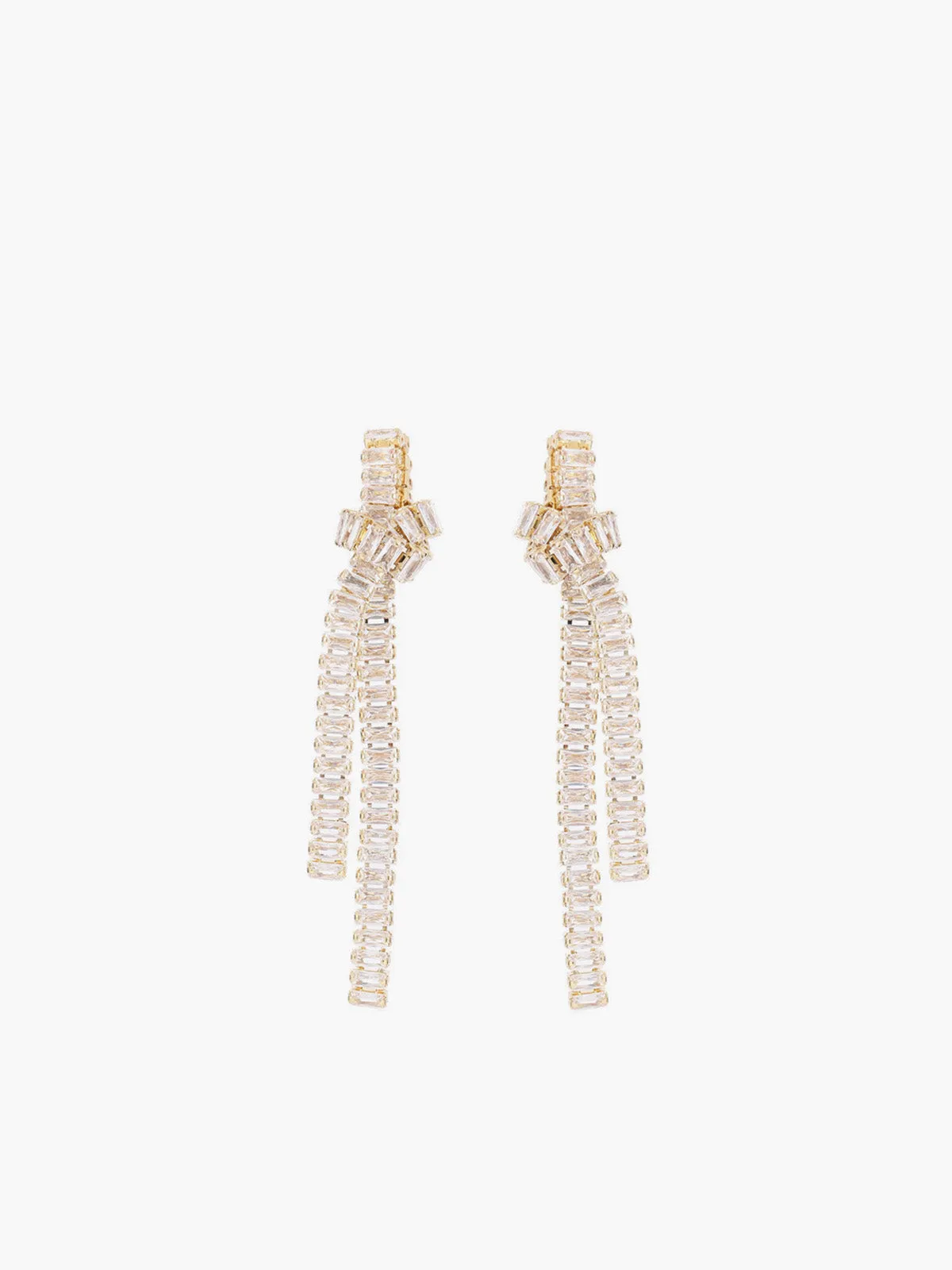 Zircon Creative Knotted Tassel Earrings sold by COMMENSE