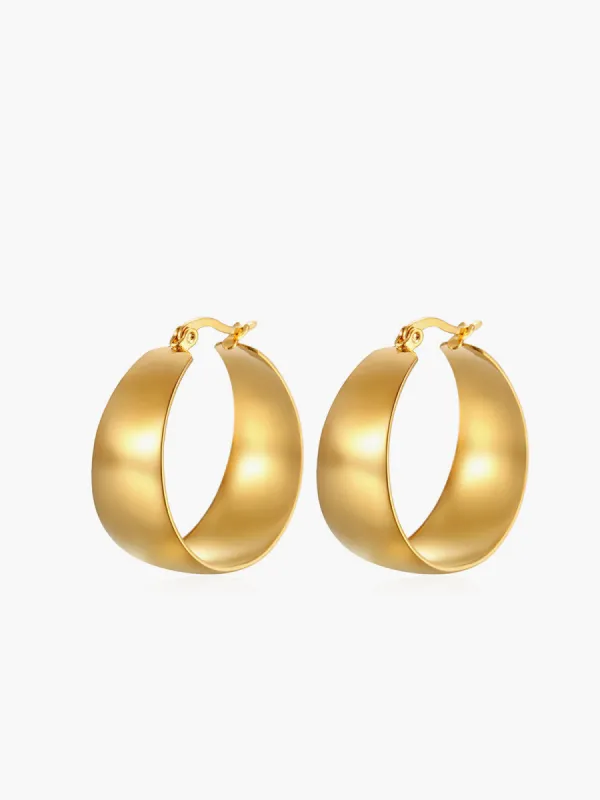 Tunnel Hoop Pendant Earrings sold by COMMENSE