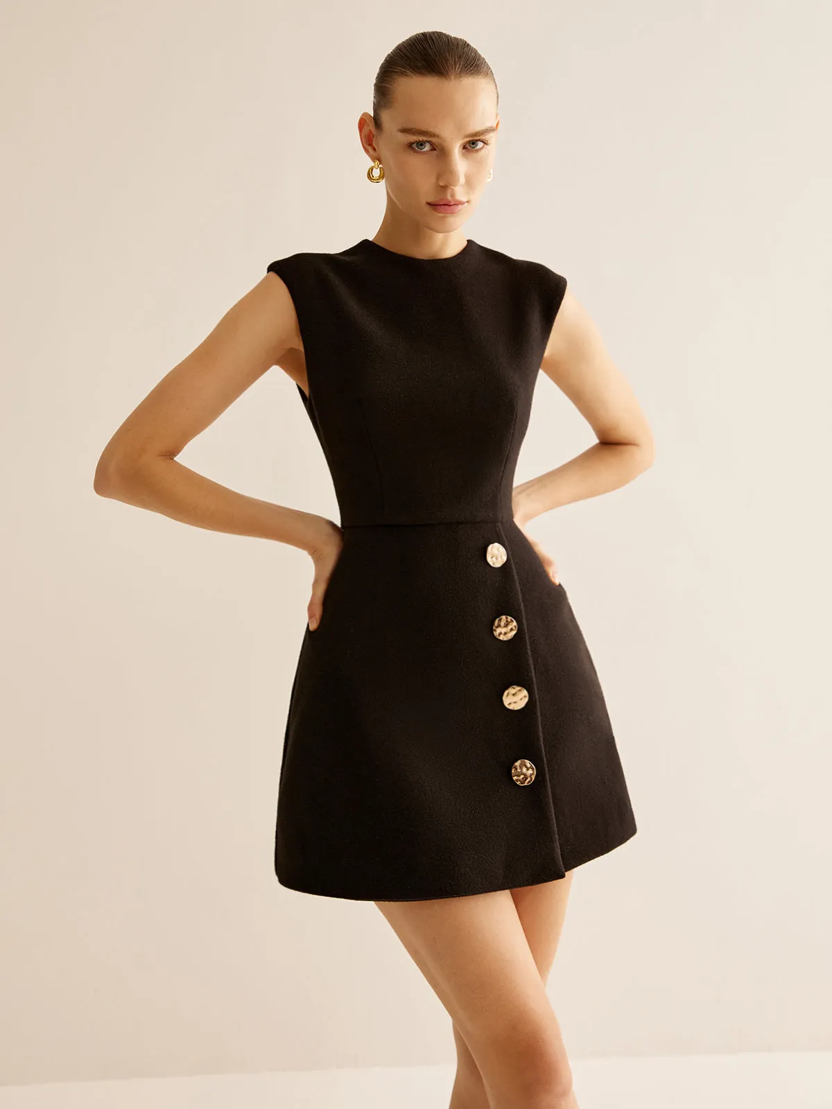 Metal-Decor Zipper Tank Dress sold by COMMENSE product image thumbnail 4