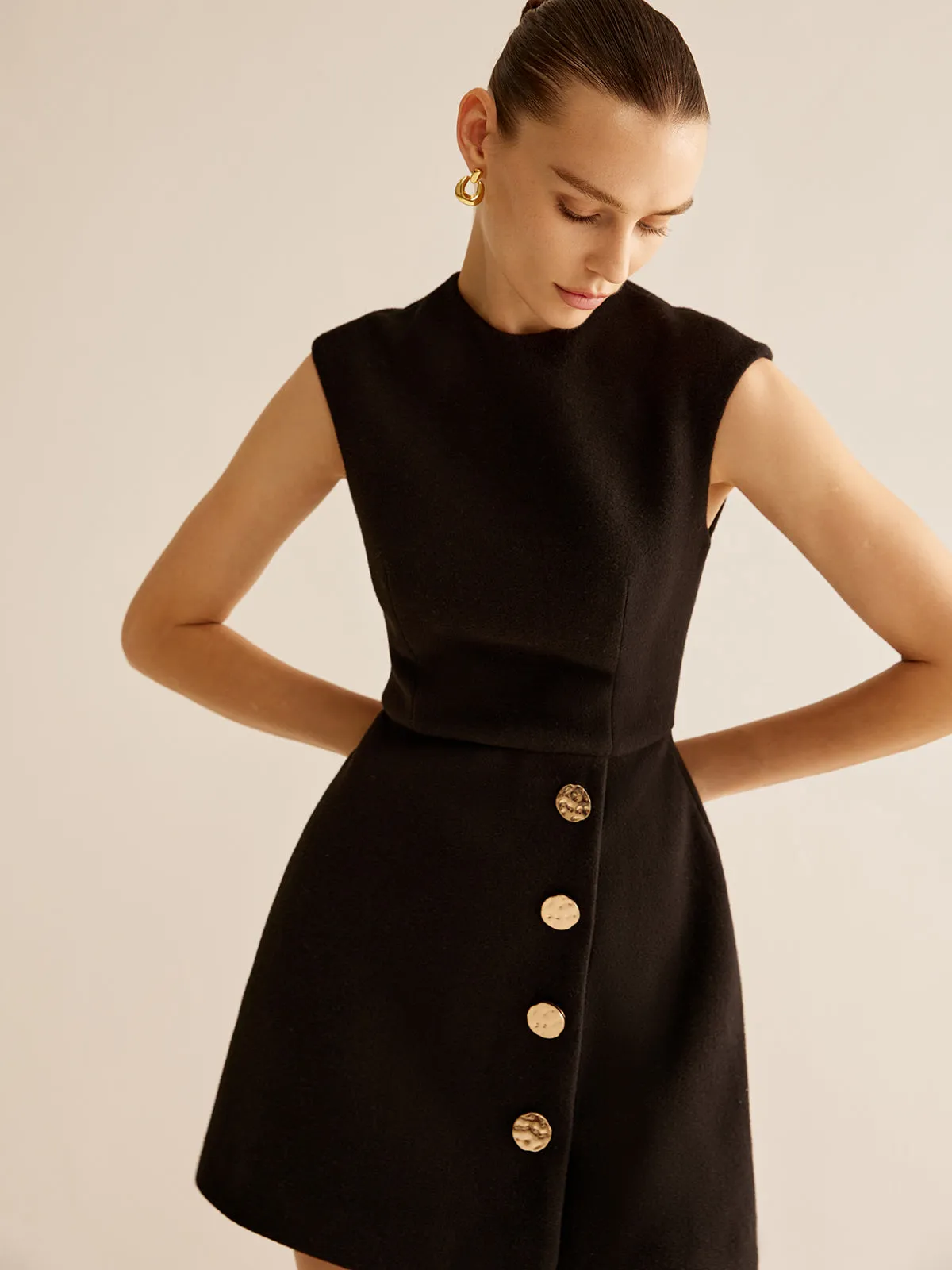 Metal-Decor Zipper Tank Dress sold by COMMENSE product image thumbnail 2