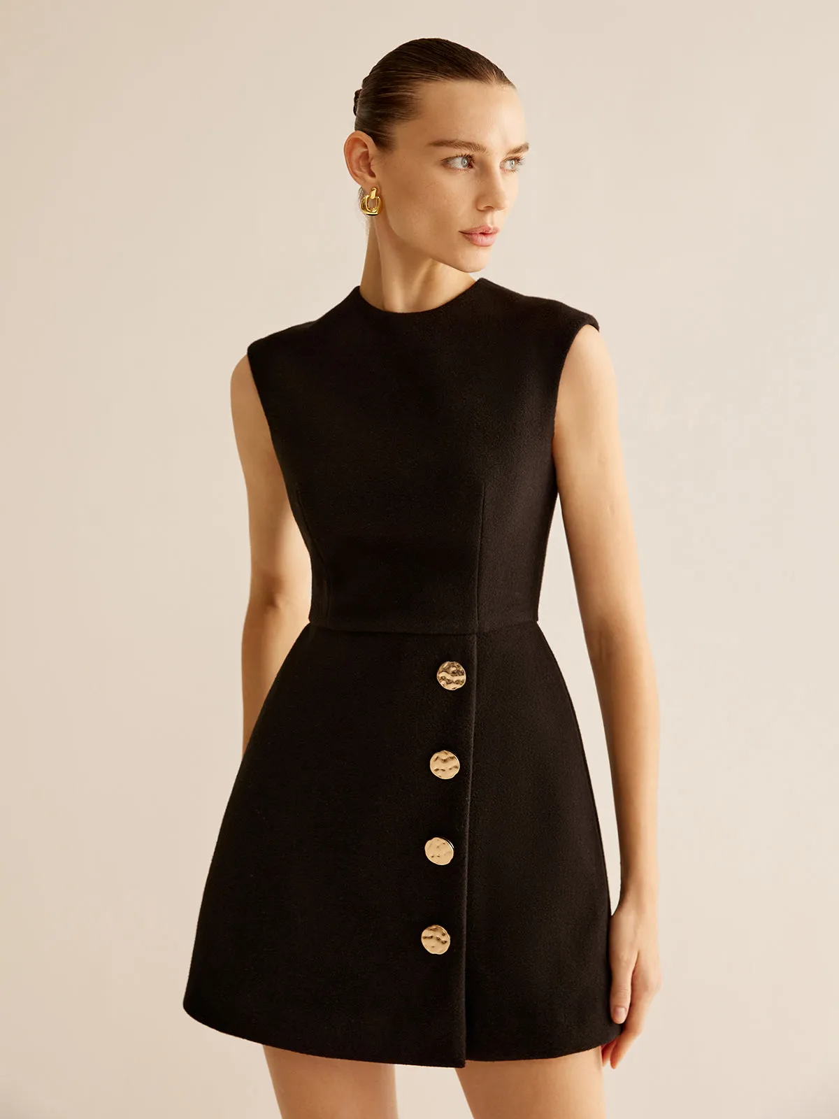 Metal-Decor Zipper Tank Dress sold by COMMENSE product image thumbnail 3