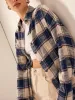 Vintage Cotton Plaid Polo Shirt sold by COMMENSE