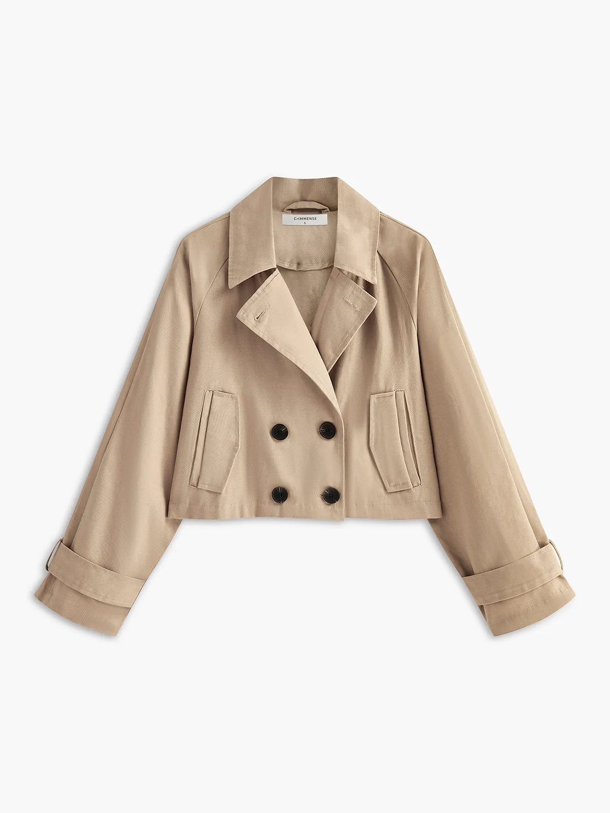 Button Crop Jacket sold by COMMENSE
