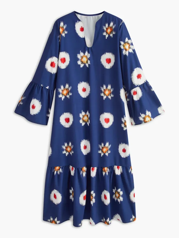 Boheme Printed 3/4 Length Sleeve Dress sold by COMMENSE
