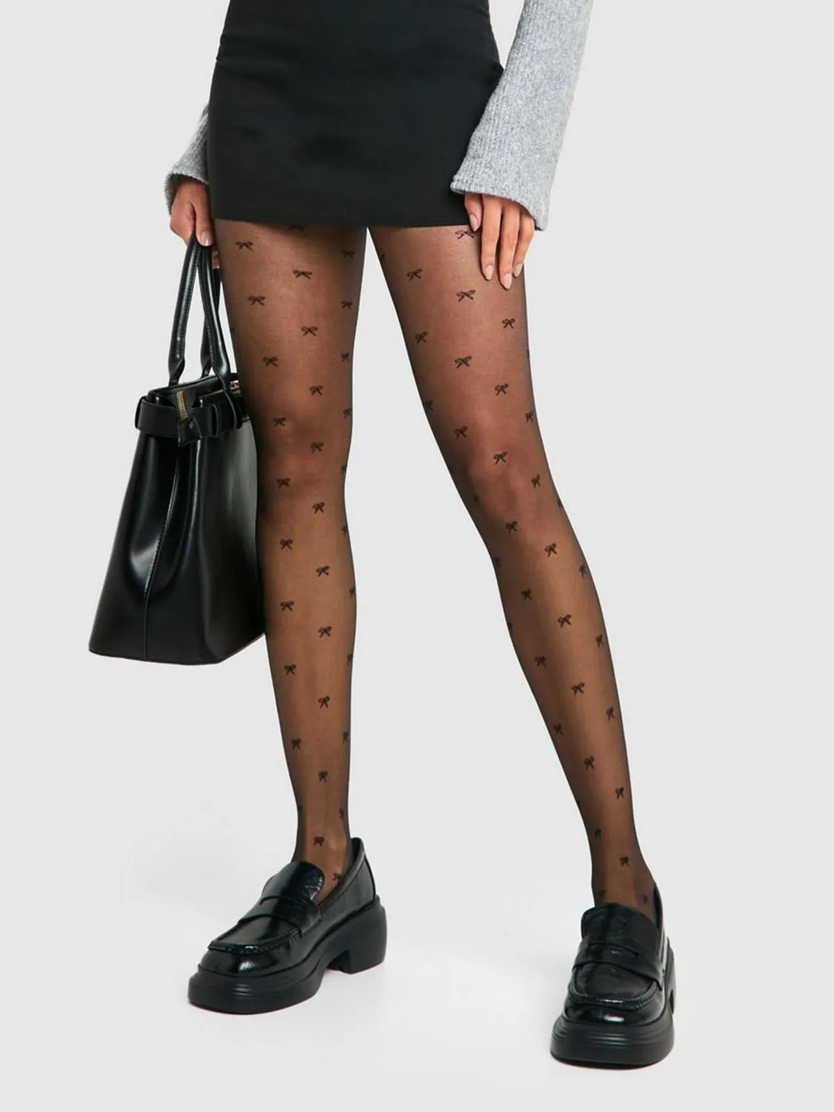 Tulle Tights With Small Bow-Pattern sold by COMMENSE
