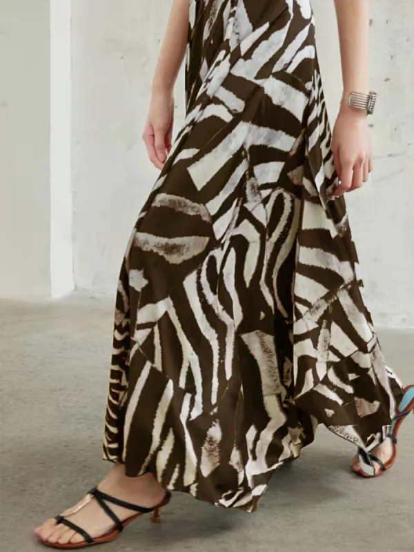 Zebra Printed Maxi Skirt made by COMMENSE