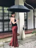 Pleated Satin Maxi Skirt sold by COMMENSE
