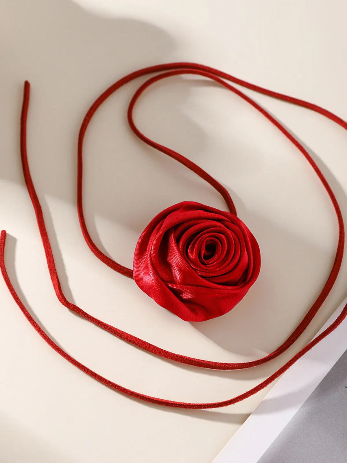 Rose Bud Knotted Choker Necklace sold by COMMENSE product image thumbnail 3