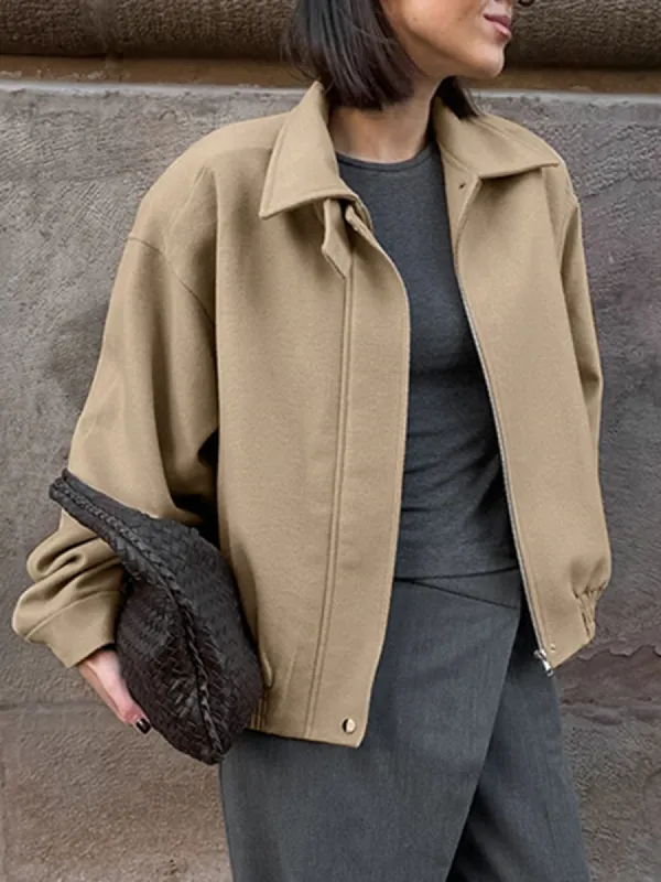 Leisure Plain Zip Polo Jacket sold by COMMENSE