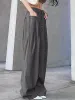 Knotted Pleated Wide-Leg Draped Pants sold by COMMENSE