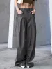 Knotted Pleated Wide-Leg Draped Pants sold by COMMENSE
