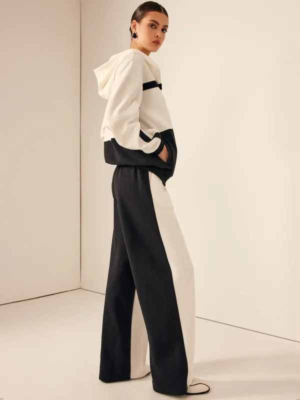Two Tone Elastic Waist Sweatpants sold by COMMENSE