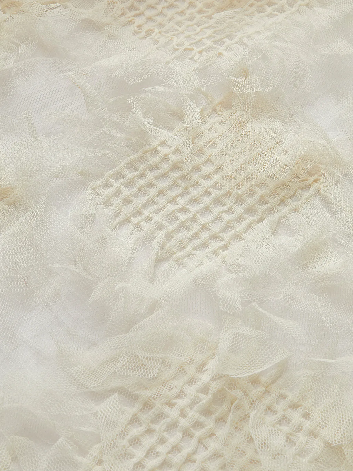 Elegant Contrast Trim Tie Shaggy Blouse sold by COMMENSE product image thumbnail 3