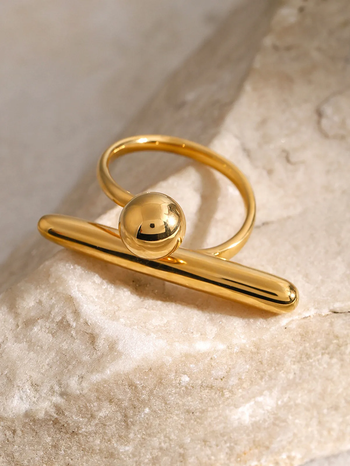 Irregular Minimalist Open Ring sold by COMMENSE product image thumbnail 3