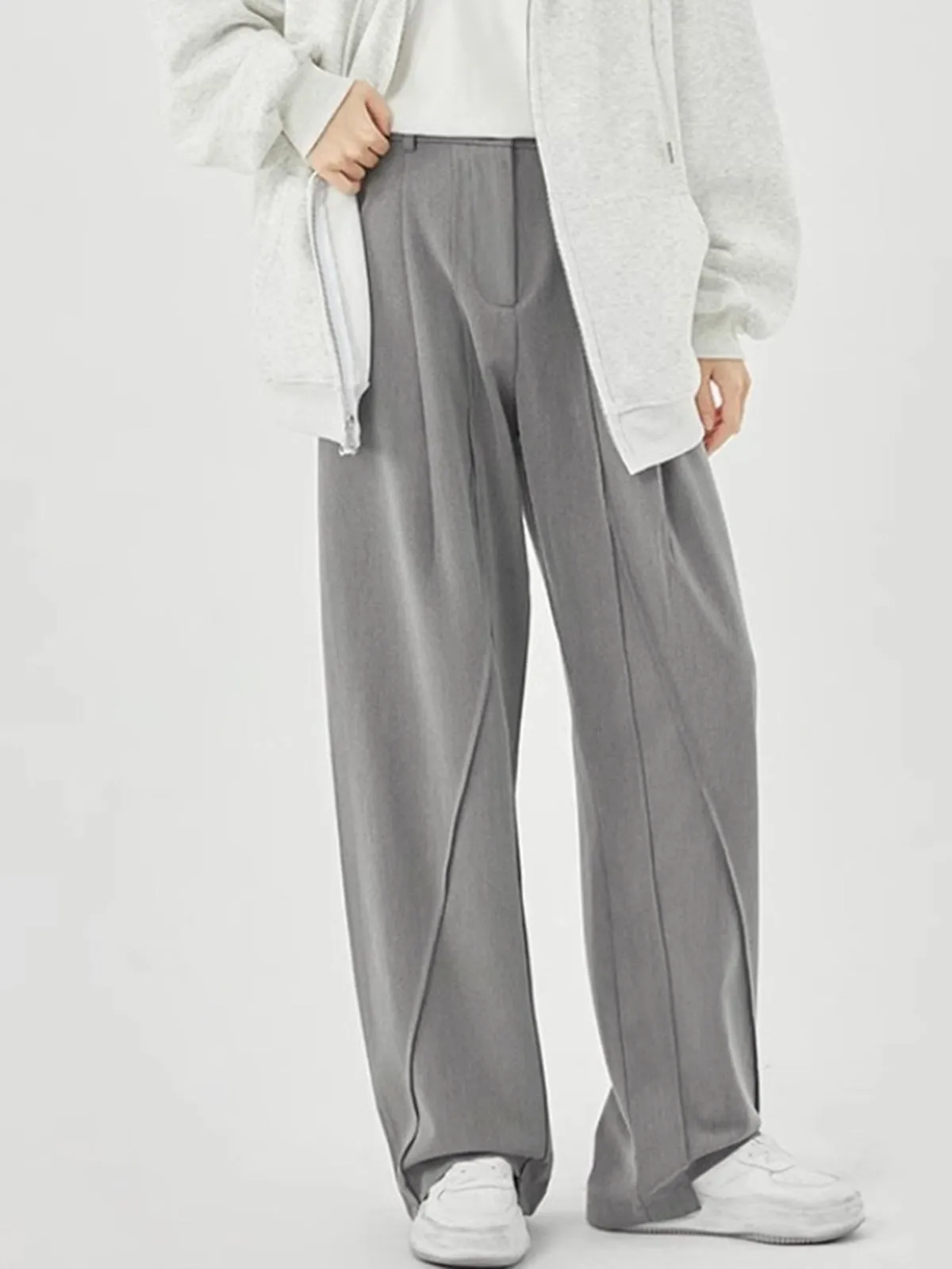 Versatile Piping Wide-Leg Pants sold by COMMENSE product image thumbnail 2