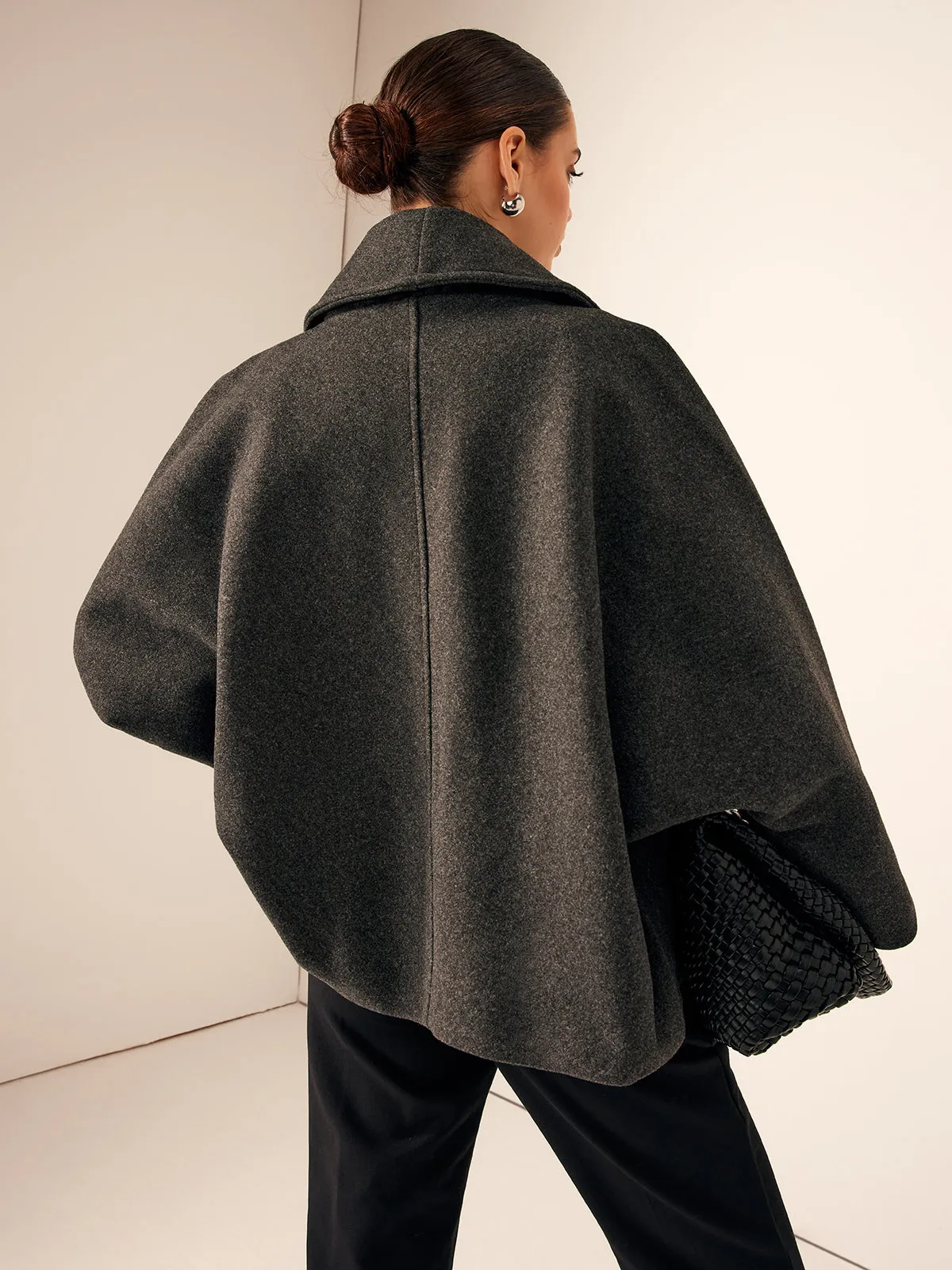 Tweed Pockets Loose Wool Coat sold by COMMENSE product image thumbnail 2