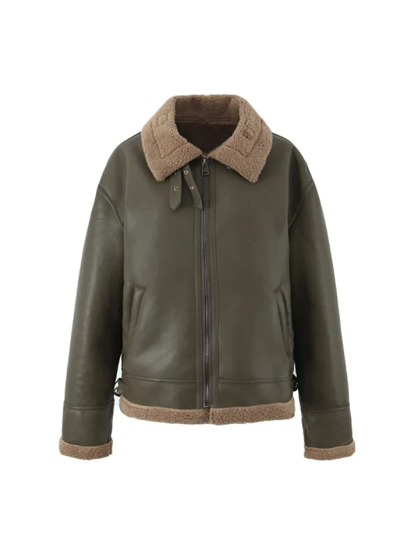 Warm Faux Leather Biker Jacket sold by COMMENSE