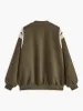 Stand Collar Contrast Trim Pockets Jacket sold by COMMENSE