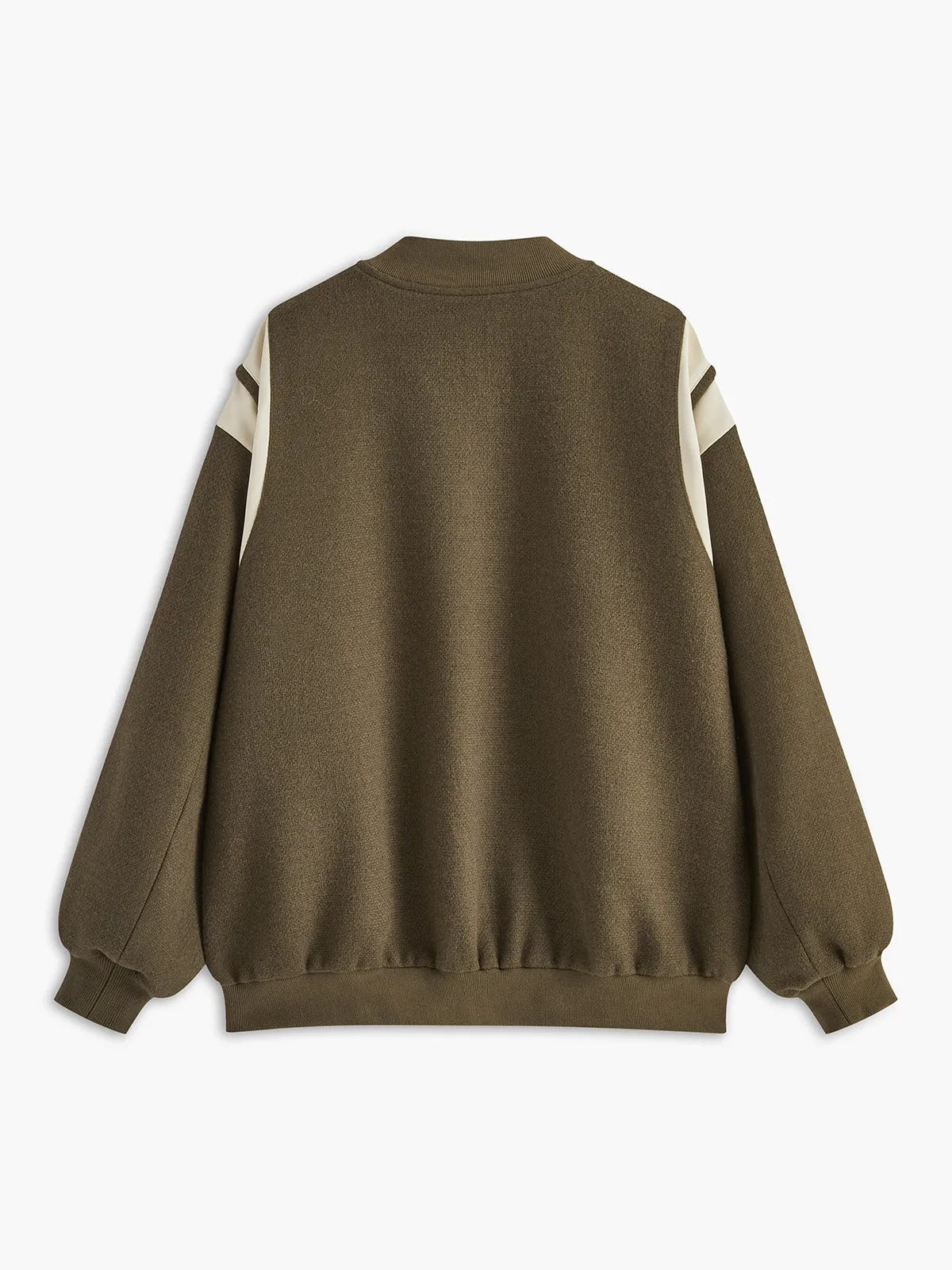 Stand Collar Contrast Trim Pockets Jacket sold by COMMENSE product image thumbnail 5