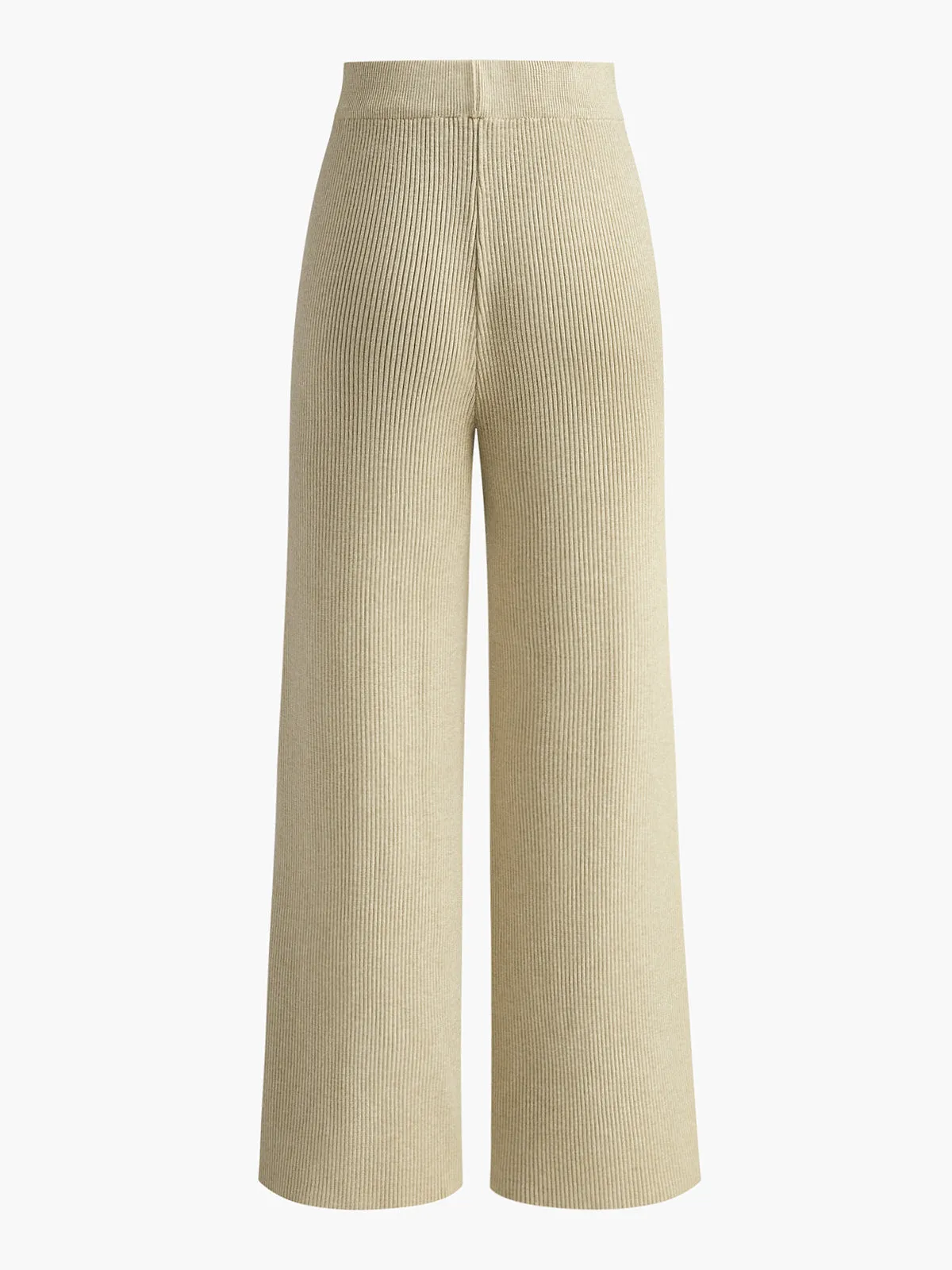 Drawstring Ribbed Soft Sweater Pants sold by COMMENSE product image thumbnail 3
