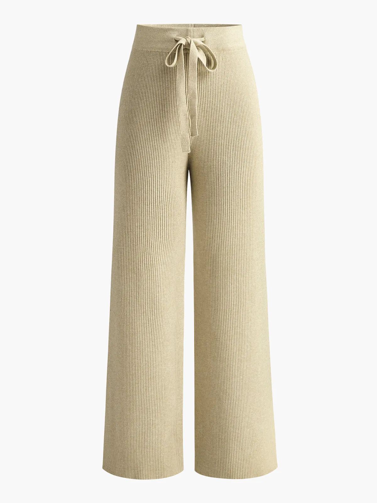 Drawstring Ribbed Soft Sweater Pants sold by COMMENSE