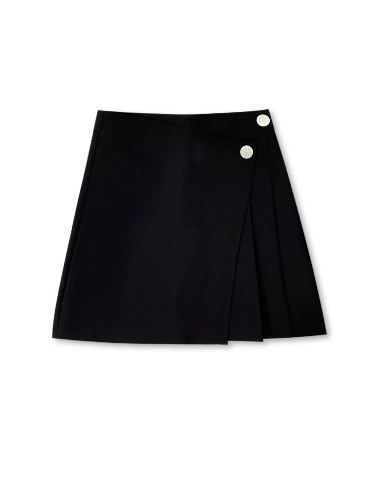 Asymmetrical Back-Zipper Pleated Jersey Skirt sold by COMMENSE