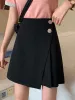 Asymmetrical Back-Zipper Pleated Jersey Skirt sold by COMMENSE