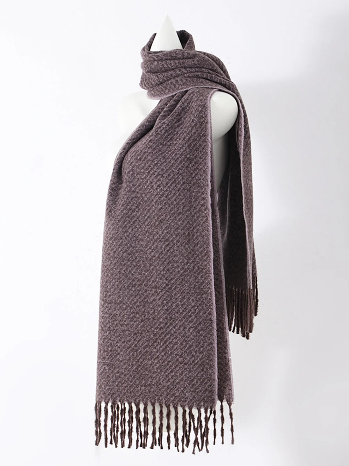 Utility Plain Tassel Scarf sold by COMMENSE product image thumbnail 5