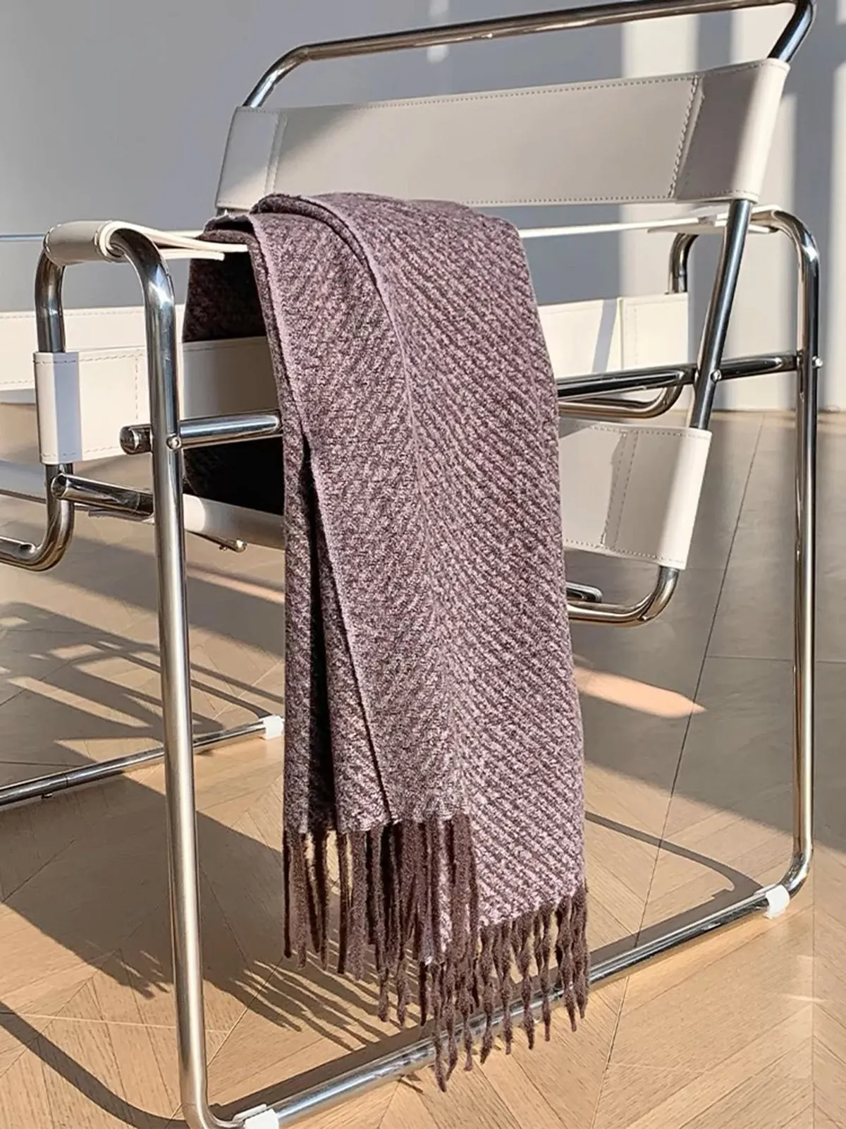 Utility Plain Tassel Scarf sold by COMMENSE product image thumbnail 2