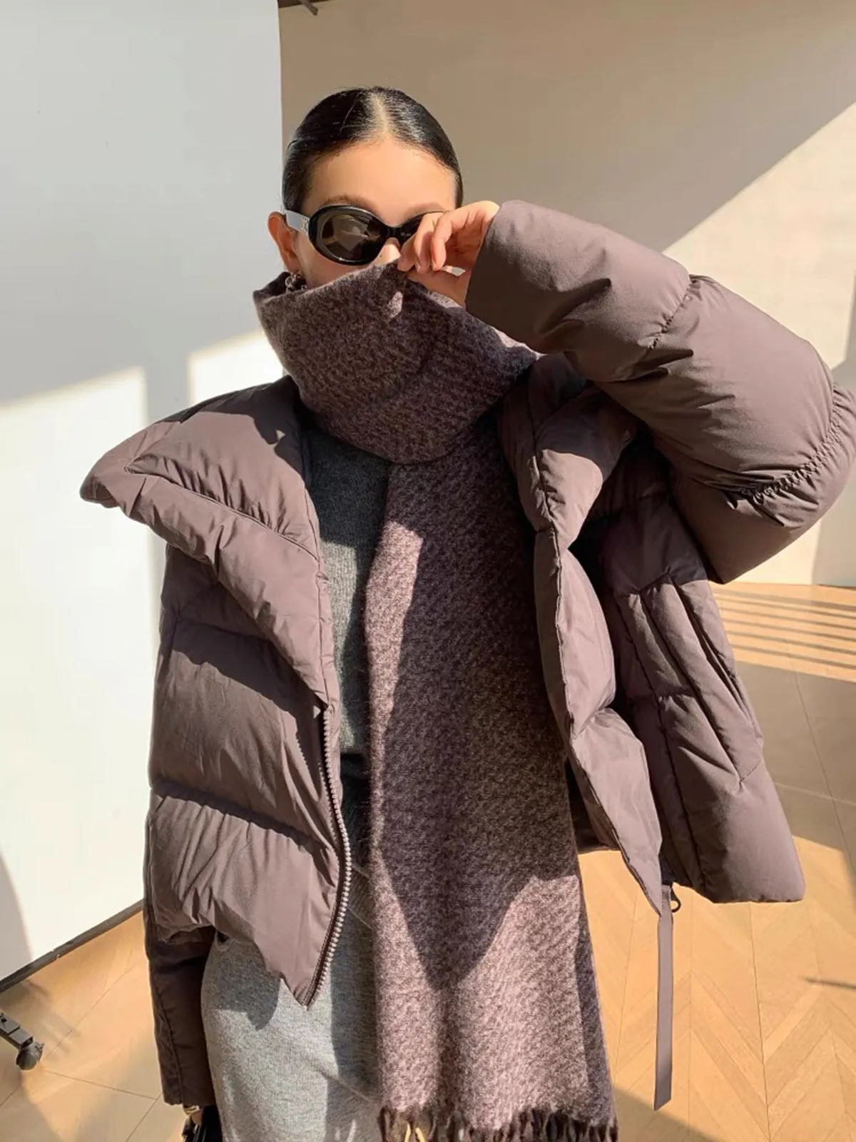 Utility Plain Tassel Scarf sold by COMMENSE product image thumbnail 4