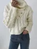 Cable Sweater With Button Scarf sold by COMMENSE