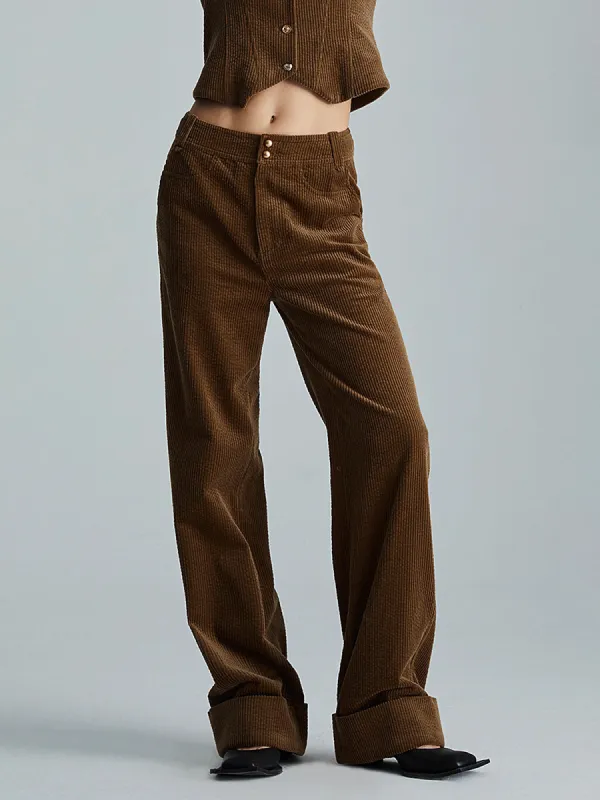 Corduroy Draped Pants sold by COMMENSE