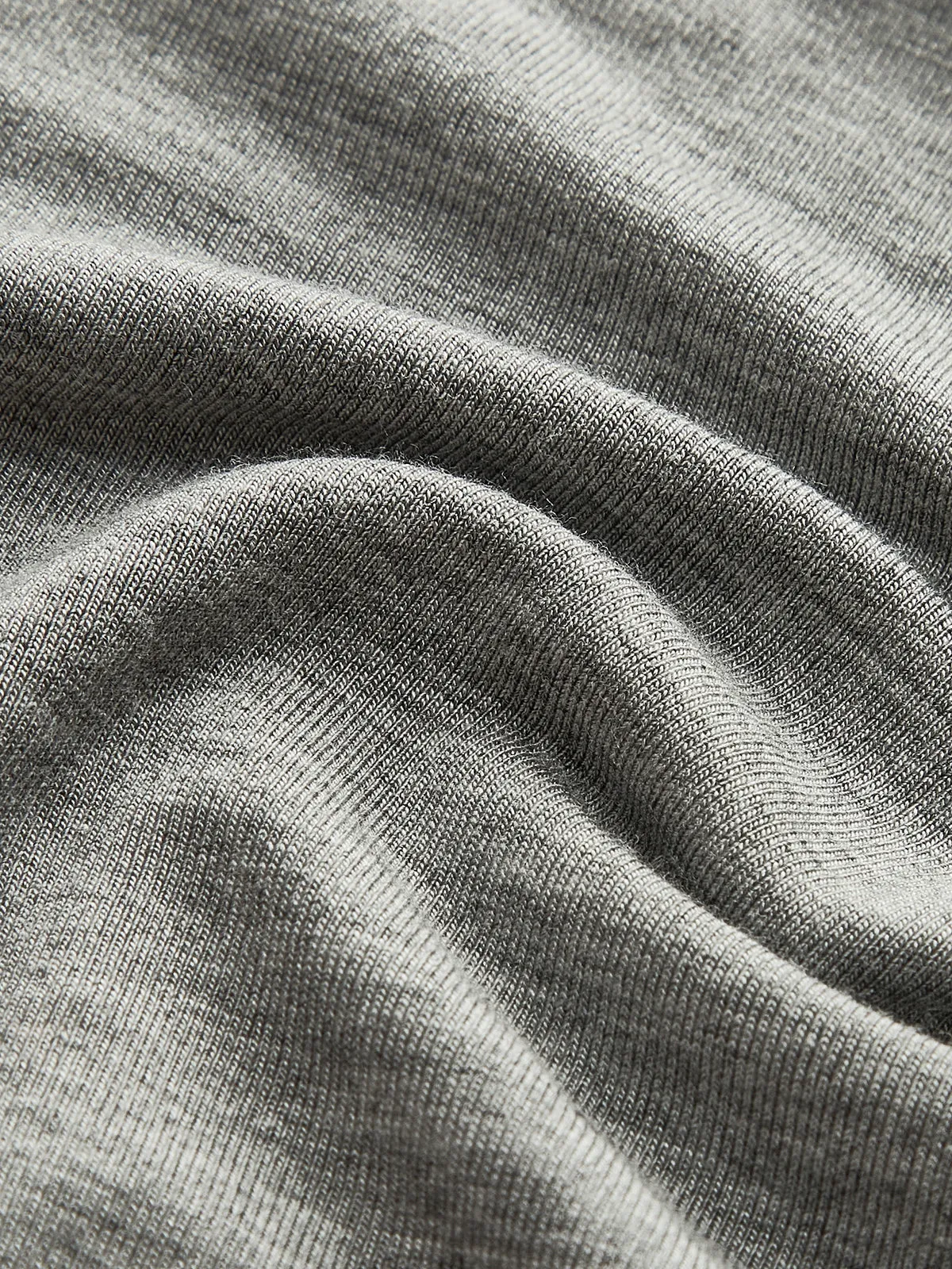 Asymmetrical Neck Pleated Long Sleeve T-Shirt sold by COMMENSE product image thumbnail 4