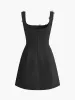 3D Flower Back Zipper Tank Dress sold by COMMENSE