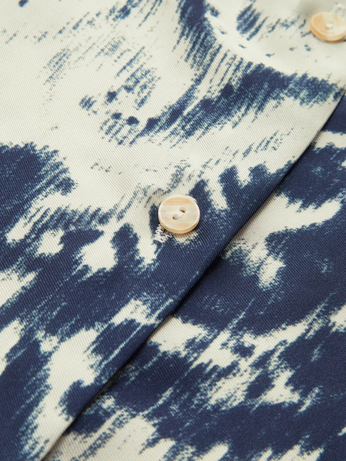 Boheme Printed Satin Breasted Polo Shirt sold by COMMENSE product image thumbnail 4