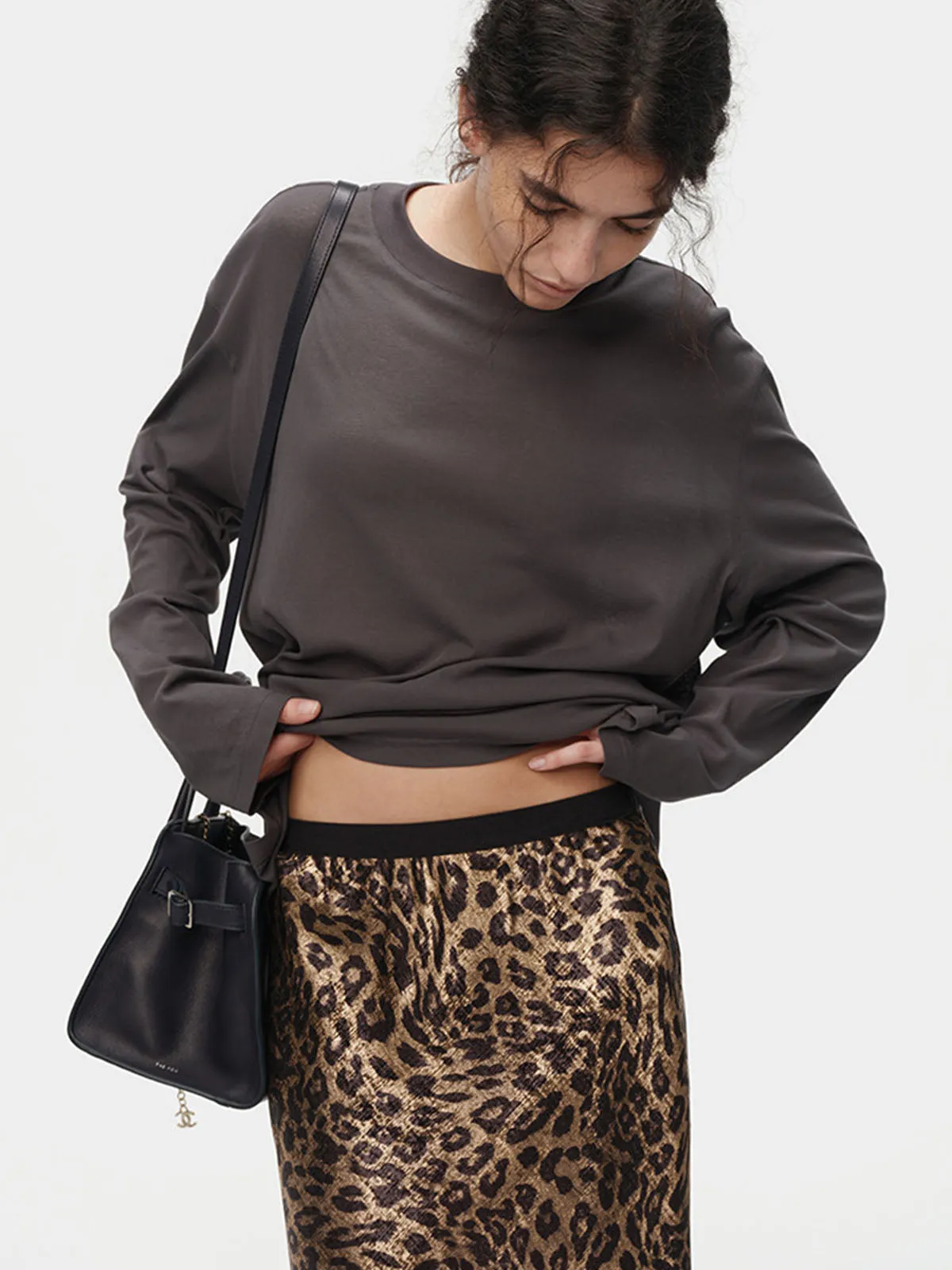 Leopard Printed Midi Skirt sold by COMMENSE product image thumbnail 3