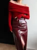 Wool-Blend Elegant Ruched Slim Sweater sold by COMMENSE