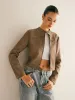 Boheme Button-Collar Zipper Jacket sold by COMMENSE