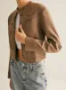 Boheme Button-Collar Zipper Jacket sold by COMMENSE