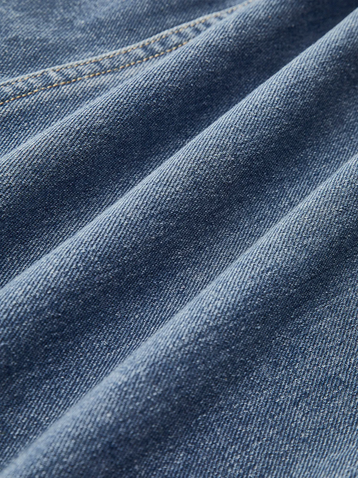 High-Waist Split Denim Midi Skirt sold by COMMENSE product image thumbnail 3